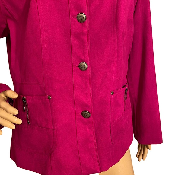 TANJAY  | BRIGHT FUCHSIA PINK JACKET - Picture 7 of 15